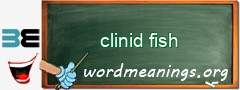 WordMeaning blackboard for clinid fish